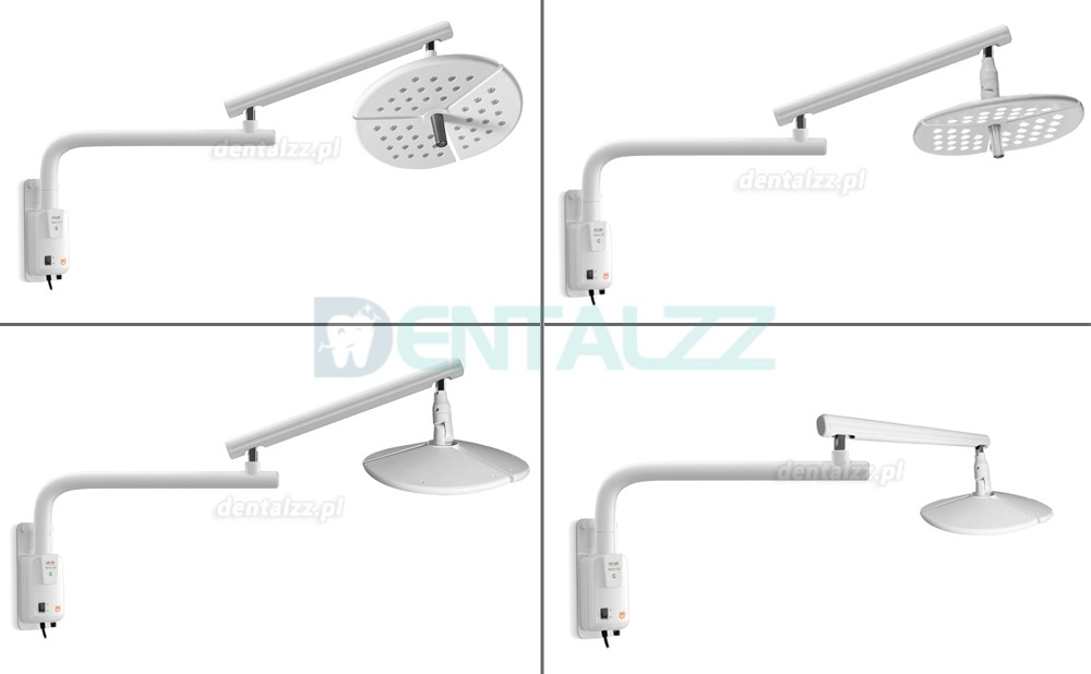 KWS KD-2036B-4 Lampa Operacyjna Stomatologiczna LED 80W Ścienna Bez cieni